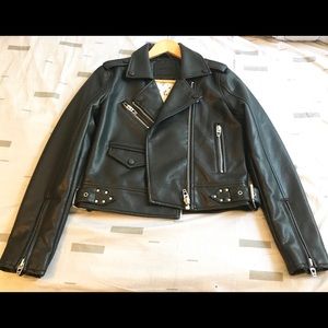 BLANK NYC Faux Leather/Vegan Moto Biker Jacket